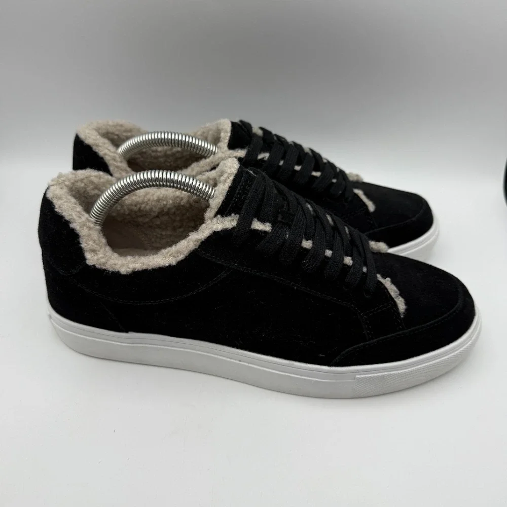 Birdies The Cardinals Suede Sneakers‎ Shearling Lined Shoes Black Women's 11